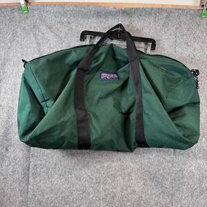 Vintage 90s Jansport Duffel Bag Large Green Overnight Weekender
